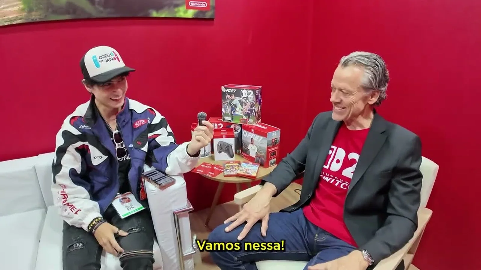 Ông Bill van Zyll của Nintendo Mỹ Latin trả lời phỏng vấn kênh Coelho no Japão tại Brasil Game Show 2026
